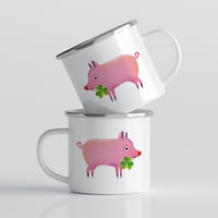 Image 1 of Emailletasse Glücksschwein