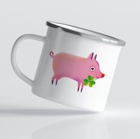 Image 2 of Emailletasse Glücksschwein