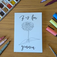 Image 1 of Paint your own greeting card - Zinnia
