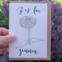 Image 2 of Paint your own greeting card - Zinnia