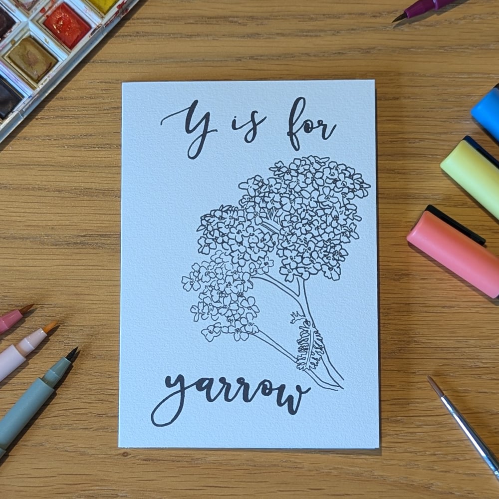 Image of Paint your own greeting card - Yarrow