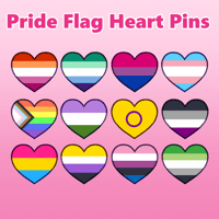 [Pre-Order] Pride Flag Heart Acrylic Pins
