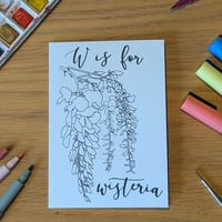 Image 1 of Paint your own greeting card - Wisteria