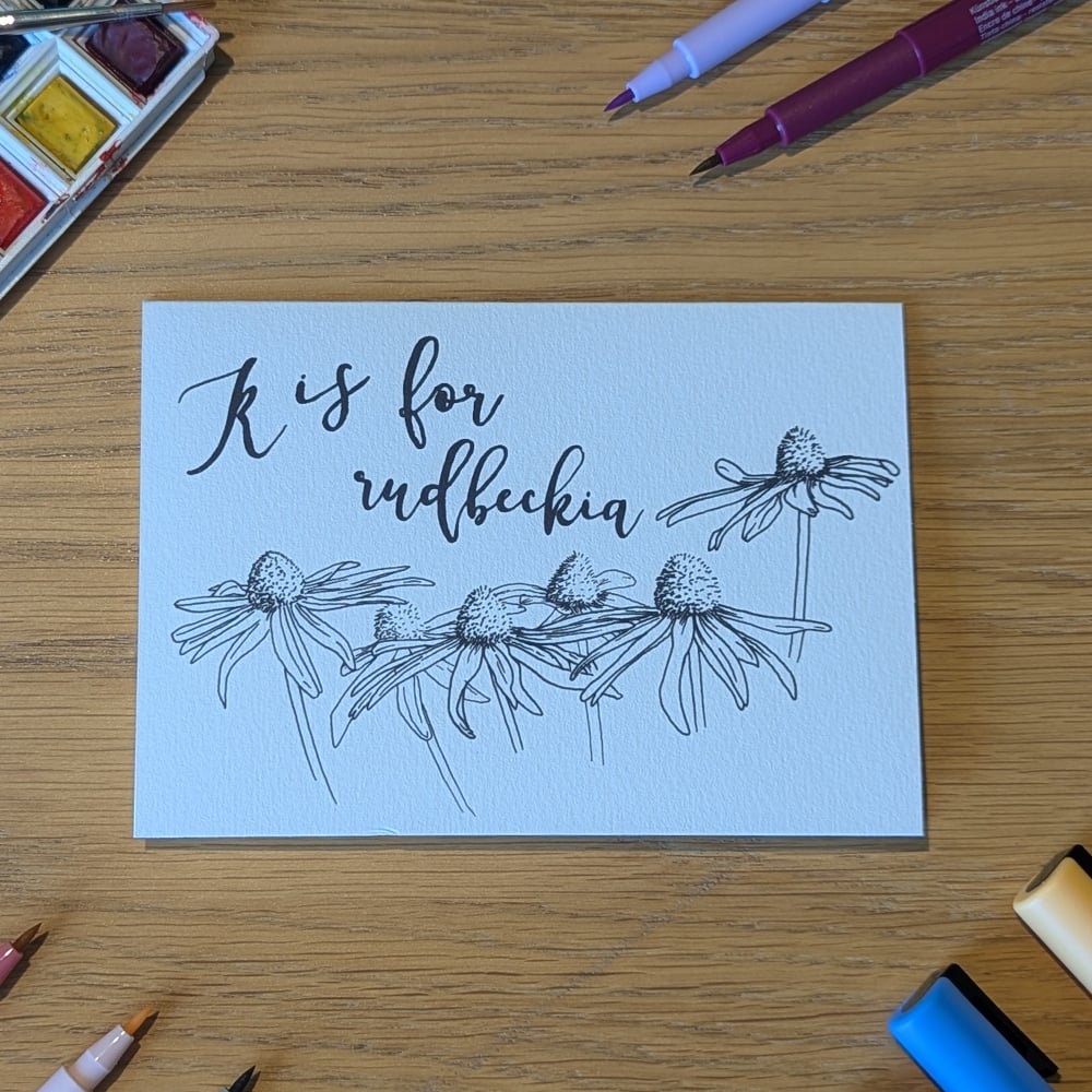 Image of Paint your own greeting card - Rudbeckia