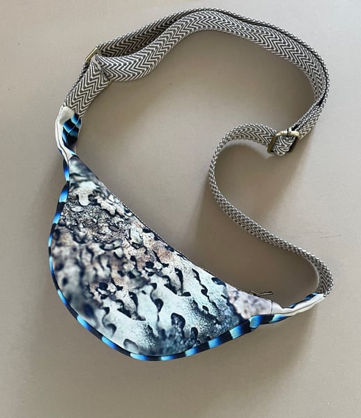Image of Lichen + jay feather, mini canvas crossbody sling bag