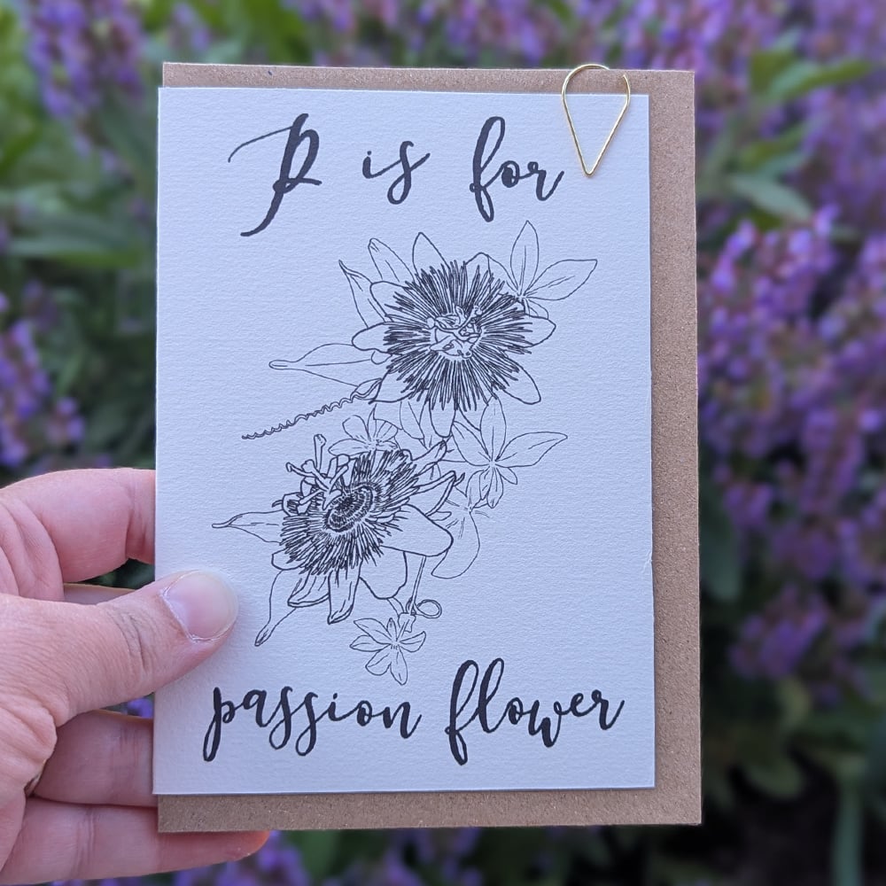 Image of Paint your own greeting card - Passion Flower