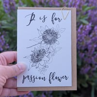 Image 1 of Paint your own greeting card - Passion Flower