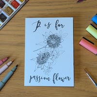 Image 3 of Paint your own greeting card - Passion Flower