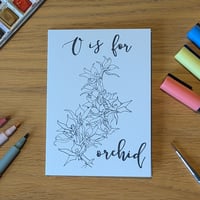 Image 1 of Paint your own greeting card - Orchid