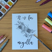 Image 1 of Paint your own greeting card - Nigella