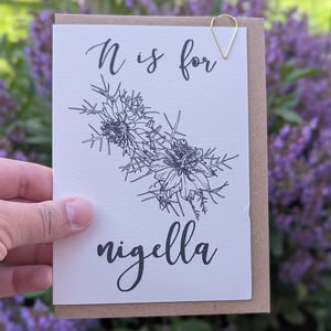 Image of Paint your own greeting card - Nigella