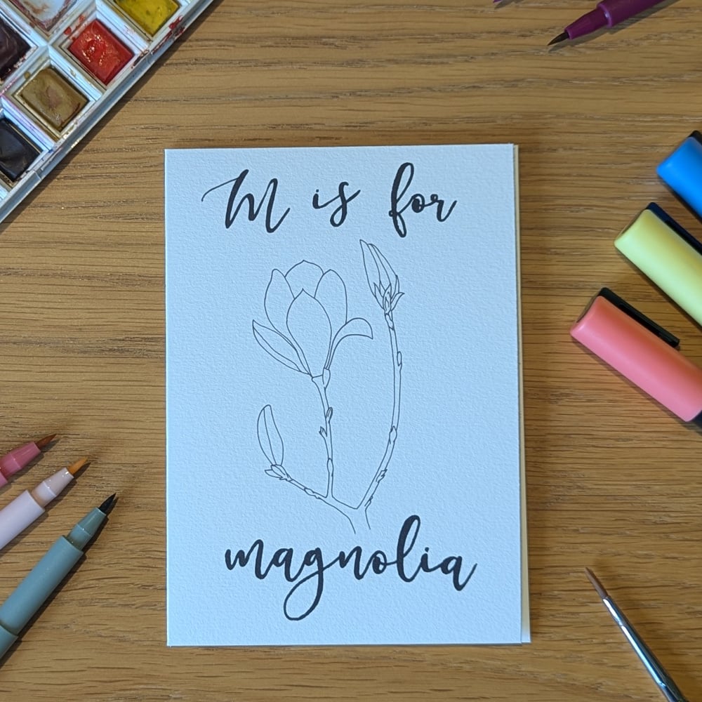 Image of Paint your own greeting card - Magnolia