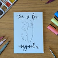 Image 1 of Paint your own greeting card - Magnolia