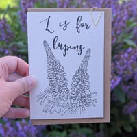 Image 2 of Paint your own greeting card - Lupins