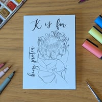 Image 1 of Paint your own greeting card - King Protea