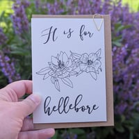 Image 1 of Paint your own greeting card - Hellebore