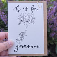 Image 2 of Paint your own greeting card - Geranium
