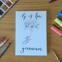 Image 1 of Paint your own greeting card - Geranium