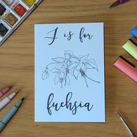 Image 1 of Paint your own greeting card - Fuchsia