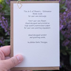 Image of Paint your own greeting card - Echinacea