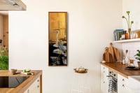 Image 4 of Original Canvas - Heron on Black and Gold - 16" x 40"