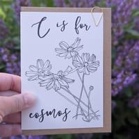 Image 3 of Paint your own greeting card - Cosmos
