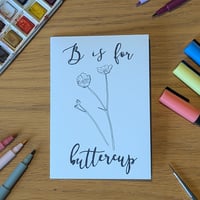 Image 1 of Paint your own greeting card - Buttercup