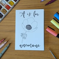 Image 1 of Paint your own greeting card - Anemone