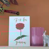 Image 1 of Zinnia greeting card