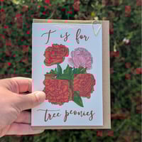 Image 2 of Tree peonies greeting card
