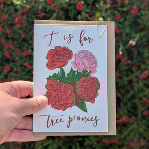 Image of Tree peonies greeting card