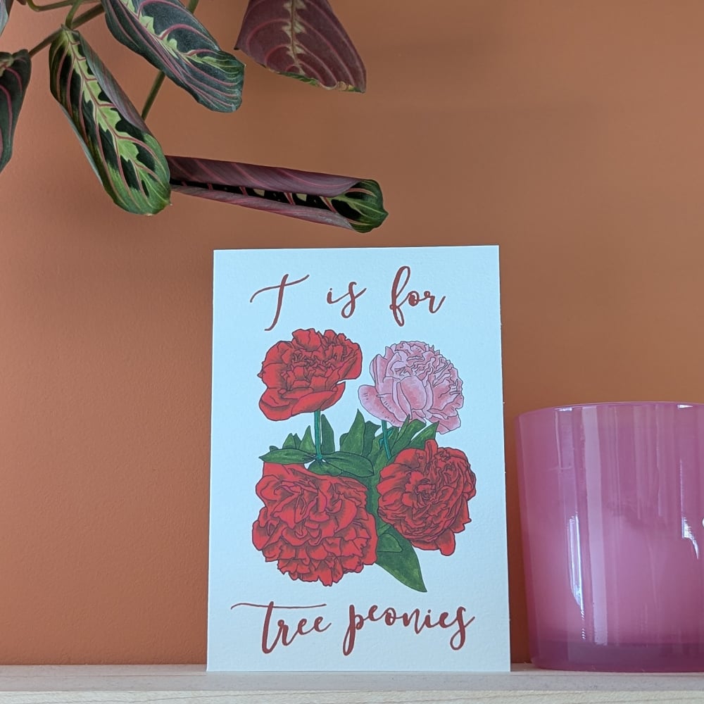 Image of Tree peonies greeting card