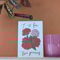 Image 1 of Tree peonies greeting card