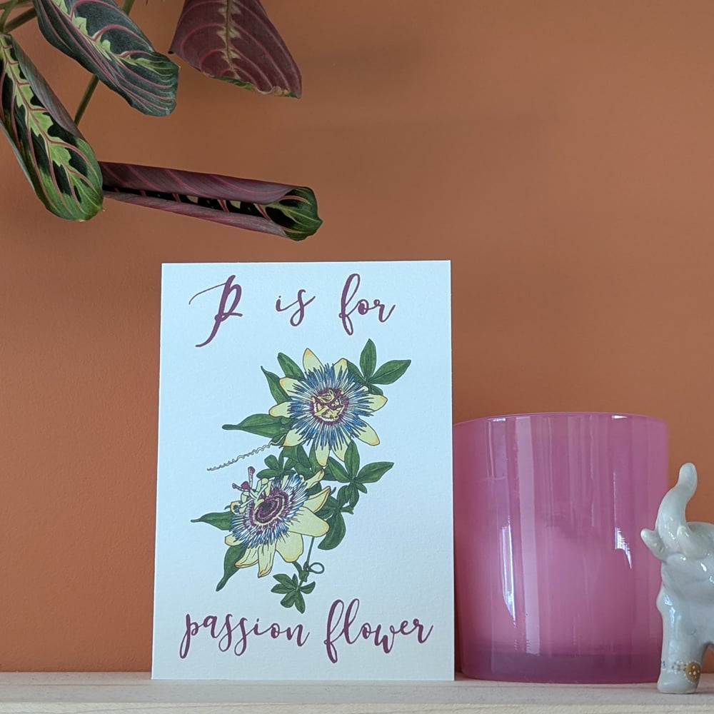 Image of Passion flower greeting card