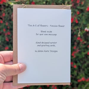 Image of Passion flower greeting card