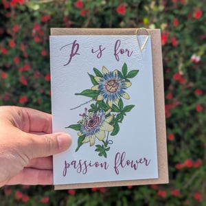 Image of Passion flower greeting card
