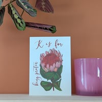 Image 1 of King protea greeting card