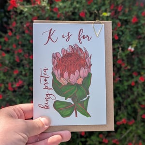 Image of King protea greeting card