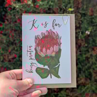 Image 2 of King protea greeting card