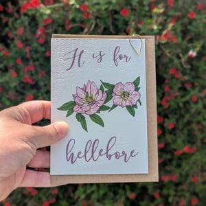 Image of Hellebore greeting card
