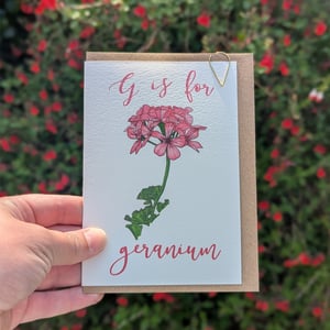 Image of Geranium greeting card