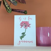 Image 1 of Geranium greeting card