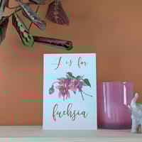 Image 1 of Fuchsia greeting card