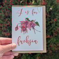 Image 2 of Fuchsia greeting card