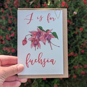 Image of Fuchsia greeting card