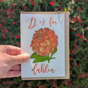 Image of Dahlia greeting card