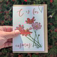 Image 2 of Cosmos greeting card
