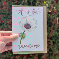 Image 2 of Anemone greeting card