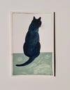 Sitting blue cat ~ Original painting