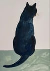 Sitting blue cat ~ Original painting